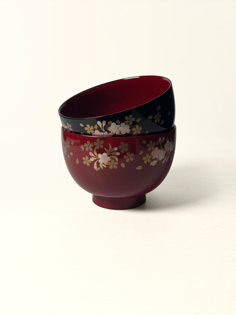 Soup Bowl Pair — Sakura — Maeju Miyabi