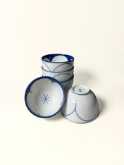 Yunomi Teacup Set — Cobalt Petal