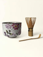 Matcha Bowl Set — Cosmos Flower