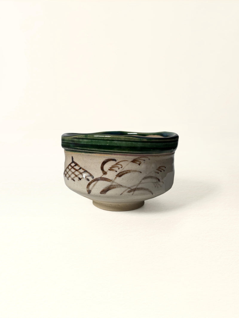 Matcha Bowl — Hand-painted Oribe - Gift Box
